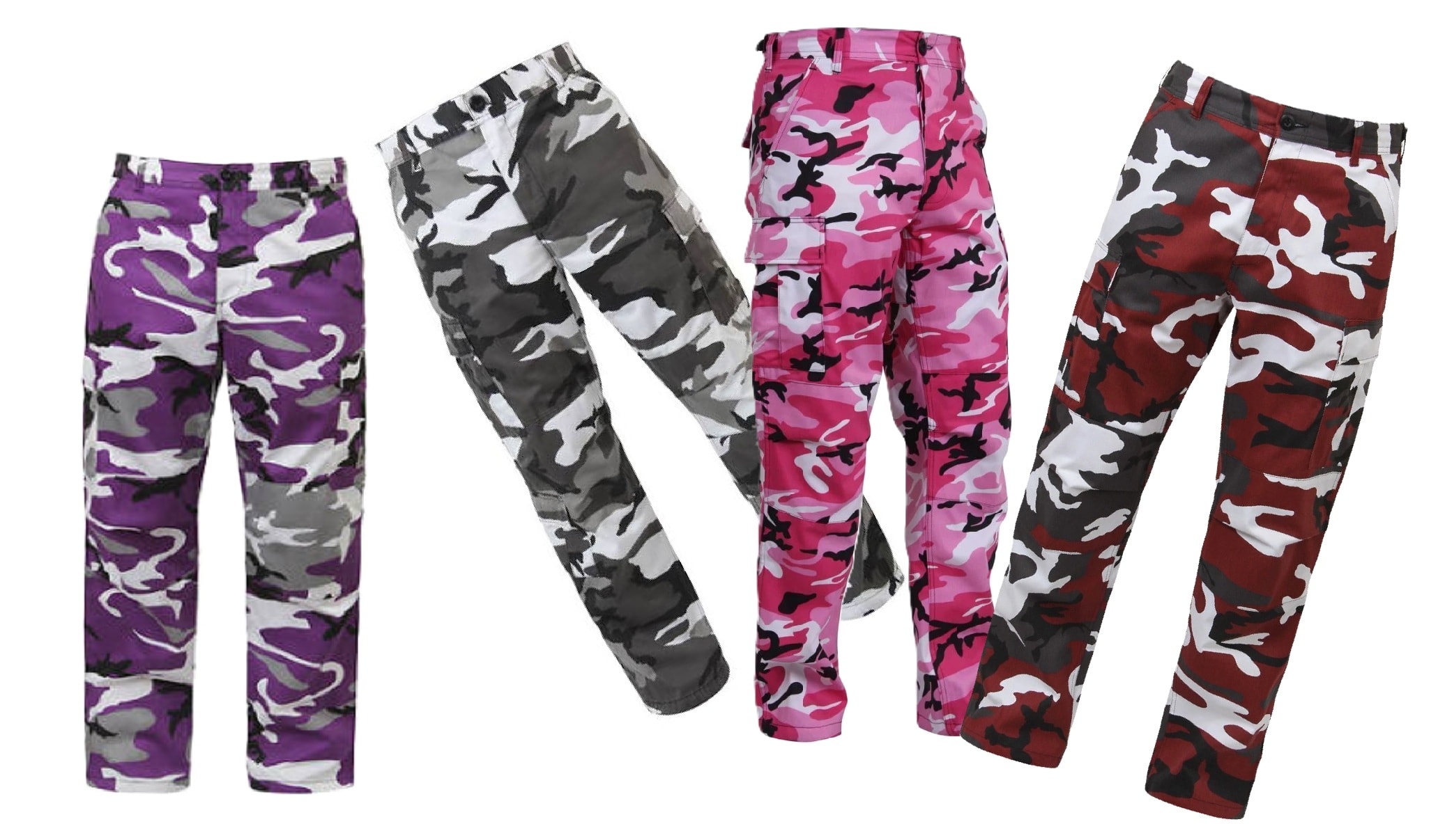 Fashion camouflage BDU pants — pink camo